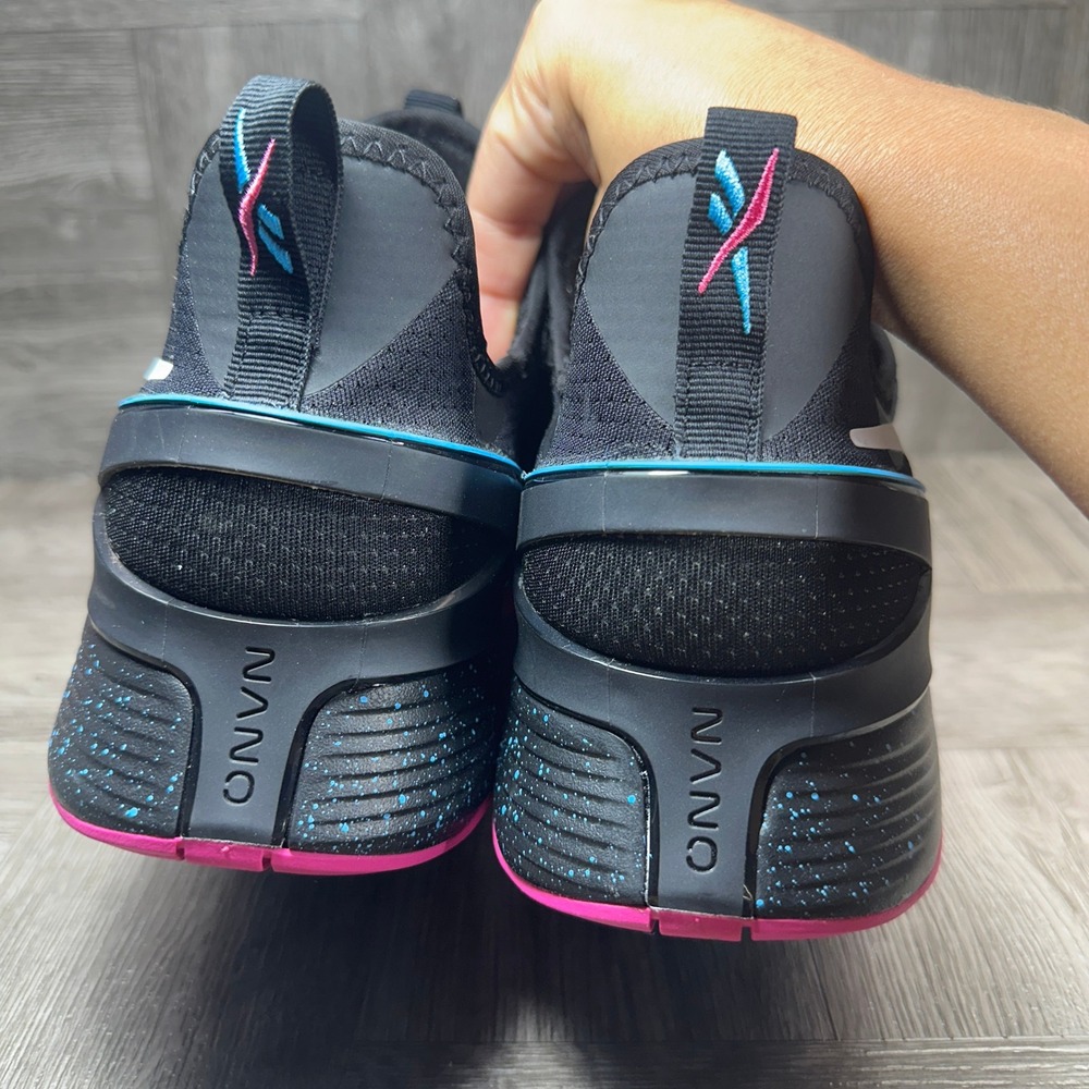 Reebok Nano X3 Froning Mens 13 Black Pink Cyan Training Gym Shoes NEW - Picture 6 of 8